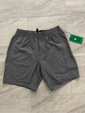 NWT Flint Park Men's Advantage Unlined Gray Elastic-Waist Performance Shorts